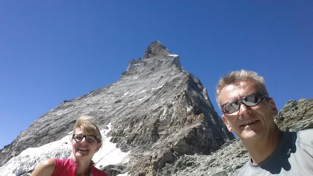 Erinnerungsfoto mit Matterhorn im Hintergrund