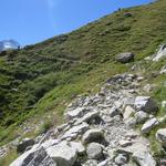 der Bergweg ist weiter sehr gut ersichtlich und markiert...