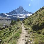 ...begleitet von einem traumhaften Panorama. Hier das Matterhhorn...