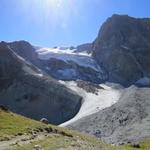 ... und die Stockji-Felsinsel mit Wandfluehorn, bilden ein wunderbar hochalpinen Landschaftsrahmen