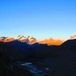 traumhaft schöner Sonnenuntergang von der Schönbielhütte aus gesehen