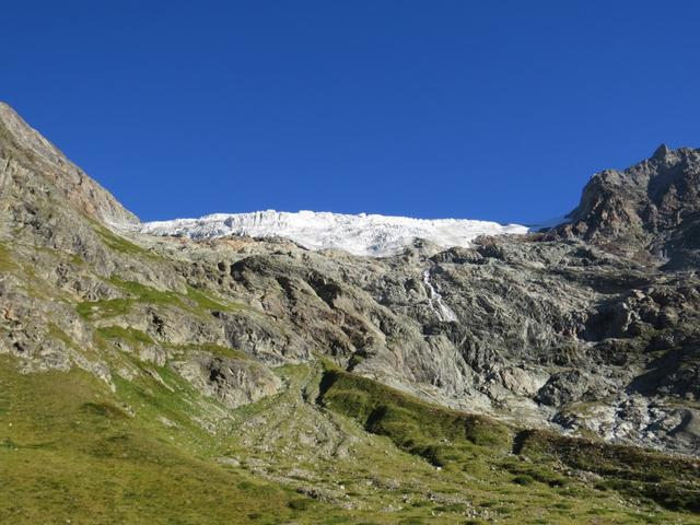 Blick hinauf zur Abrisskante des Hohwänggletscher