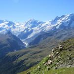 was für ein Panorama während dem Wandern!