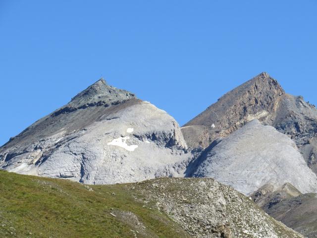 Blick zum Platthorn und Mettelhorn. Was für ein Erlebnis als wir auf dem Gipfel des Mettelhorn standen