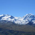 Dufourspitze, Monte Rosa, Grenzgletscher und Liskamm