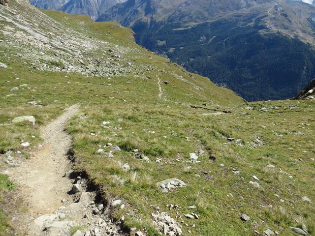 bei der Weggabelung auf Höhbalmen biegen wir rechts ab