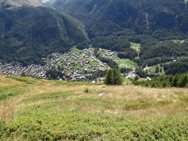 ...direkt hinunter nach Zermatt fallen würde