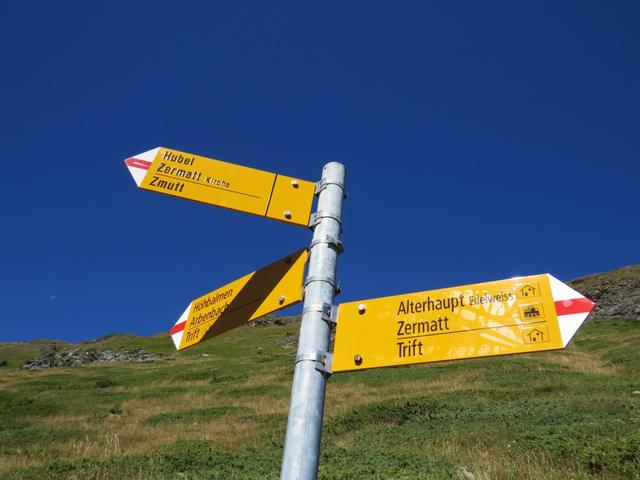 bei der Weggabelung 2125 m.ü.M...