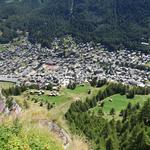 Tiefblick nach Zermatt