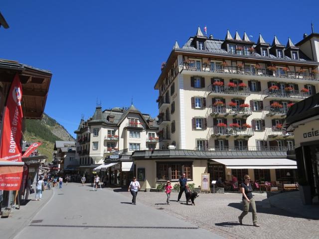 wir haben das Zentrum von Zermatt 1616 m.ü.M. erreicht