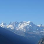 Castor, Pollux, Breithorn und Klein Matterhorn