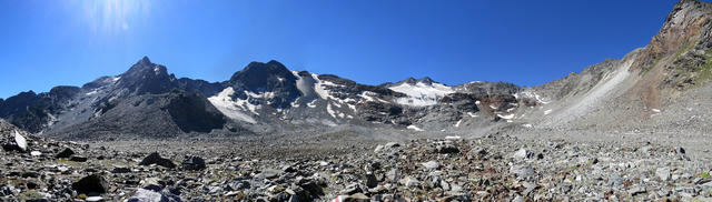 schönes Breitbildfoto aufgenommen bei Punkt 2797 m.ü.M. mit Blick Richtung Wasuhorn