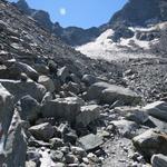 der nordseitige Aufstieg zur Wasenlücke (Wasulicke) ist mit Abstand das anspruchsvollste Stück am Topali-Weisshorn-Hohenweg