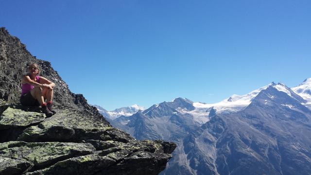 meine Maus bestaunt die traumhafte Bergwelt