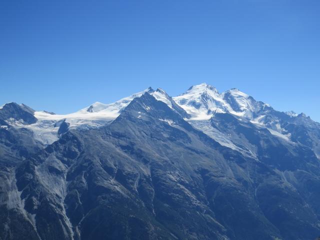 Blick auf Balfrin, Nadelhorn, Lenzspitze, Dom und Täschhorn