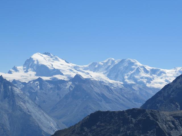 Blick zur Dufourspitze, Monte Rosa und Liskamm