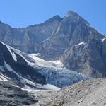 Blick hinauf zum Üsseren Barrhorn mit dem Unteren Stelligletscher...