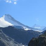 Blick auf das Brunegghorn und Weisshorn