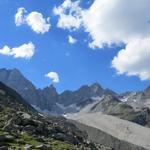 Blick auf Barrhorn (unvergesslicher Augenblick als wir dort oben standen) und Stellihorn