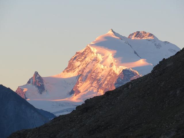 Blick auf Jägerhorn, Dufourspitze und Monte Rosa