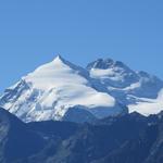 Blick auf die Eisriesen Nordend und Dufourspitze