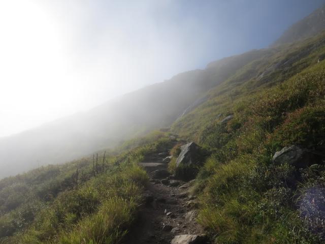 ...wandern wir weiter aufwärts über die Hängen bei Plauncas Cuflegl zu Punkt 2000 m.ü.M.