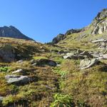 bei der nicht markierten Weggabelung Punkt 2390 m.ü.M. biegen wir links ab