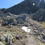 wir nähern uns immer mehr dem Piz Badus, und der Bergweg wird nun wieder steiler