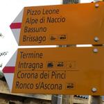 Pizzo Leone, Alpi di Naccio, Corona dei Pinci, was waren das für schöne Wanderungen. Wir wandern heute aber nach Intragna zur�