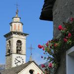 ...und schauen auf den Kirchturm von Rasa. Viele Bewohner sind im 18. Jhr. in die Toskana audgewandert