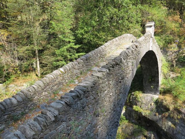 ...und wir stehen vor der eindrucksvollen Steinbogenbrücke unterhalb von Intragna