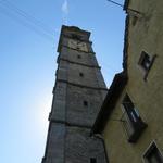 der 69 m hohe Kirchturm - der höchste im Tessin - erstrahlt als Wahrzeichen von weitem durch Tal und Ebene