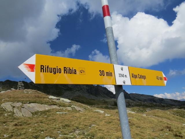 Wegweiser beim kleinen Übergang