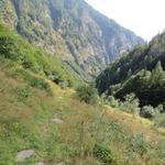 vorbei an Fümegn 1338 m.ü.M. verlieren wir in diesem tief eingeschnittenem, wilden, und einsamen Tal...