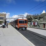 mit der Gornergratbahn fahren wir danach bequem hinauf zum Gornergrat 3135 m.ü.M.