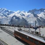 bei der Ankunft auf dem Gornergrat empfängt uns ein grandioses Panorama