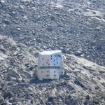 Blick auf unser Ziel, die Monte Rosa Hütte