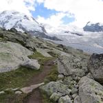 die Aussicht wird immer imposanter. Hier der Blick auf den Zwillingsgletscher