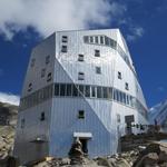 wir haben die Monte Rosa Hütte erreicht 2883 m.ü.M.