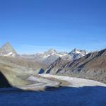 Blick auf Matterhorn, Dent Blanche, Ober Gabelhorn und Zinalrothorn