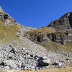 Blick vom Lago Superiore zurück zur Hendar Furggu