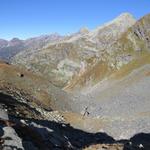 Blick vom kleinen Pass, in Richtung von wo wir gekommen sind