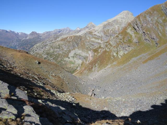 Blick vom kleinen Pass, in Richtung von wo wir gekommen sind