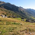 Blick zurück zur Grossalp die von den Walser gegründet worden ist