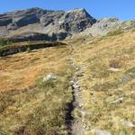 der Wanderweg ist immer ersichtlich und gut markiert Chummuhei 2115 m.ü.M.