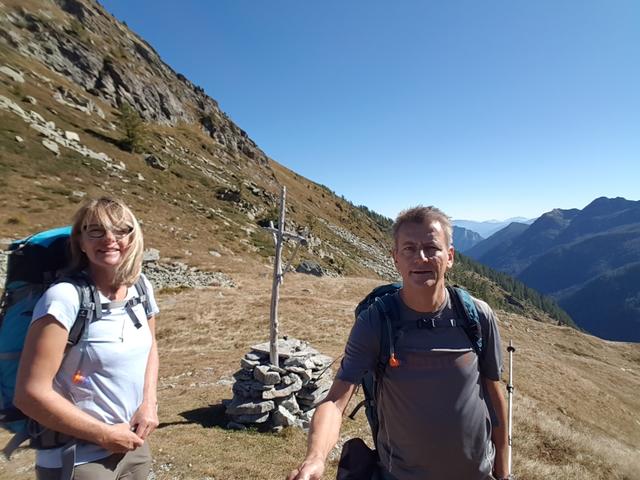 Erinnerungsfoto auf dem Passo della Cavegna