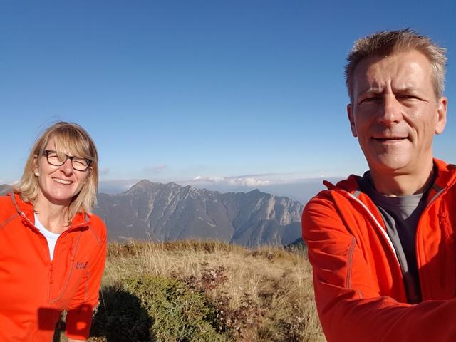 Erinnerungsfoto aufgenommen auf dem Pizzo Zucchero