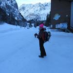 meine Maus freut sich schon auf die anstehende Schneeschuhtour