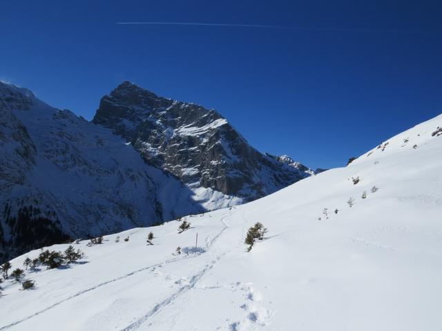 Blick zurück von wo wir gekommen sind, und zum Titlis