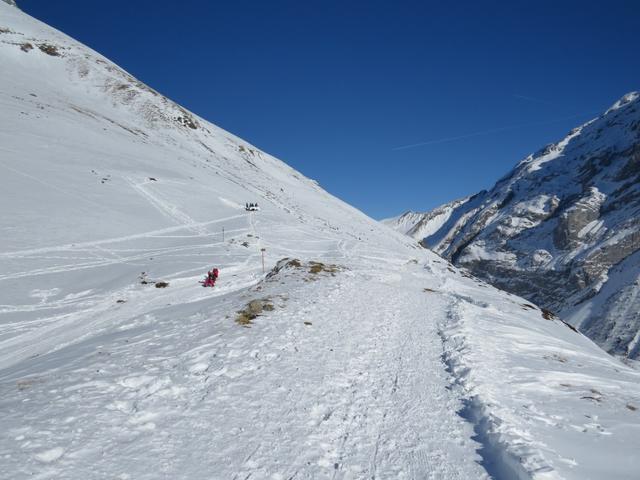 wir erreichen Punkt 1828 m.ü.M. und gleichzeitig den Titlis Trail